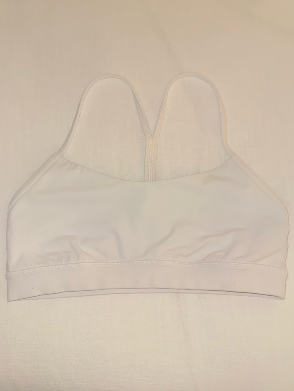 Lululemon White Flow Y Bra Nulu Size 8